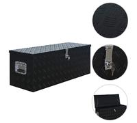 vidaXL Aluminium Box Storage Chest Belt Box Organiser Trunk Drawbar Box Trailer