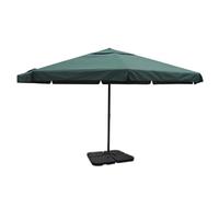 vidaXL Aluminium Garden Parasol with Portable Base Outdoor Umbrella Green
