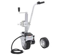 vidaXL Aluminium Motorised Jockey Wheel Trailer Mover 350W 12V - Compact, Portable with Automatic Brake & Forward/Reverse Gears, Max Capacity 2270kg, Durable Rubber Wheel, Replacement Included