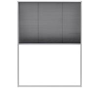 vidaXL Aluminium Plisse Insect Screen - 60x80cm Black Mesh Net | Easy Install | White Frame | Fibreglass Netting