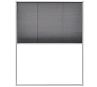 vidaXL Aluminium Plisse Insect Screen for Window 80x100cm - Mesh Net Curtain, Fibreglass Mesh, Easy Mount, Durable White Frame