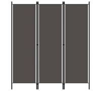 vidaXL 3-Panel Room Divider Anthracite 150x180 cm Partition Screen Separator