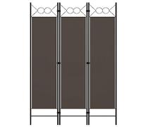"vidaXL Anthracite 3-Panel Room Divider with Circle Design - Ideal Privacy Screen/Partition for Bedroom, Living room - Polyester Fabrics/Powder-coated Iron"