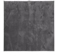 vidaXL Anthracite Area Rug - Square Low Pile - Supersoft and Fluffy - Suitable for Underfloor Heating - Non-Slip Backing - Machine Washable - Modern Design - 200x200 cm