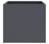 vidaXL Anthracite Cold-Rolled Steel Rectangular Planters - Set of 2, for Garden, Balcony, and Patio, 32x30x29 cm, Sturdy Outdoor Planter Box