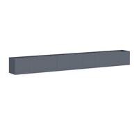 vidaXL Anthracite Planter Box - 360x40x40 cm Cold-Rolled Steel Raised Bed for Gardens/Patios/Balconies