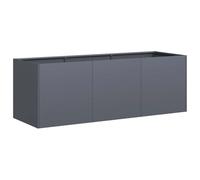 vidaXL Anthracite Steel Planter/Plant Pot Stand 120x40x40 cm - Modern Decorative Garden/Balcony/Patio Flower Box