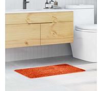vidaXL - orange cotton bath mat 50x80 cm machine washable anti-slip rectangular rug for bathroom