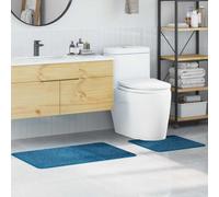 vidaXL Anti-slip Bath Mat Set 2 pcs Blue PP