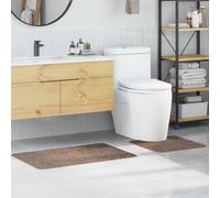 vidaXL Anti-slip Bath Mat Set 2 pcs Brown PP