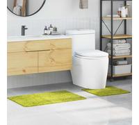 vidaXL Anti-slip Bath Mat Set 2 pcs Green PP
