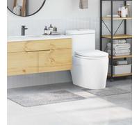 vidaXL Anti-slip Bath Mat Set 2 pcs Grey PP