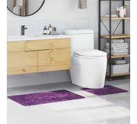 vidaXL Anti-slip Bath Mat Set 2 pcs Purple PP