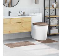 vidaXL Anti-slip Bath Mat Set 3 pcs Brown PP