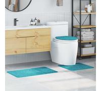 vidaXL Anti-slip Bath Mat Set 3 pcs Turquoise PP
