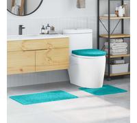 vidaXL Anti-slip Bath Mat Set 3 pcs Turquoise PP