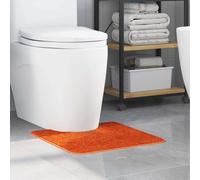 vidaXL Anti-slip Bath Mat with Toilet Cut Orange 50 x 50 cm PP