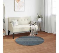 Rug Faux Fur Round Anthracite Ø120cm Polyester Plush Cozy Indoor Accent Luxe XL