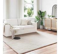 vidaXL Anti-Slip Faux Rabbit Fur Rug Olite Beige 240 x 240 cm
