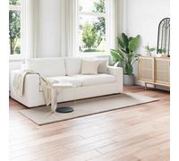 vidaXL Anti-Slip Faux Rabbit Fur Rug OLITE Beige 80 x 250 cm Polyester