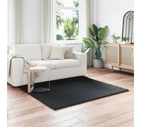 vidaXL Anti-Slip Faux Rabbit Fur Rug Olite Black 120 x 120 cm