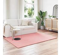 Faux Rabbit Fur Rug Pink 160x230cm Polyester Plush AntiSlip Cozy Indoor Handwash
