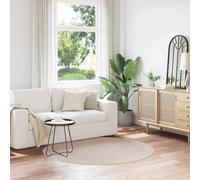 vidaXL cream round area rug - soft polyester - Ø 160 cm - minimalist design - living room/bedroom decor