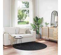 vidaXL Anti-slip Shaggy Rug Dark grey 160 x 160 cm PP