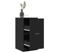 vidaXL Apothecary Cabinet Black 40x41x77.5 cm Engineered Wood