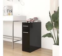 vidaXL Apothecary Cabinet Black Engineered Wood Storage Cabinet Home Organiser
