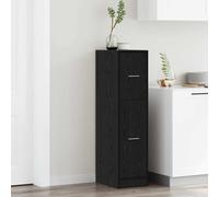 vidaXL Apothecary Cabinet Black oak 30 x 41 x 118 cm Engineered wood
