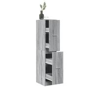 vidaXL Apothecary Cabinet Grey Sonoma 30x41x144.5 cm Engineered Wood