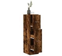 vidaXL Apothecary Cabinet Smoked Oak 30x41x118 cm Engineered Wood