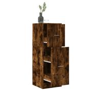 vidaXL Apothecary Cabinet Smoked Oak 40x41x118 cm Engineered Wood