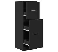 vidaXL Apothecary Cabinet Black 40x41x118 cm Engineered Wood