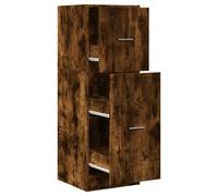 vidaXL Apothecary Cabinet Smoked Oak 40x41x118 cm Engineered Wood