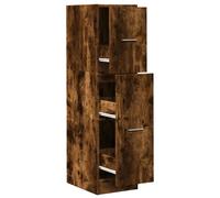vidaXL Apothecary Cabinet Smoked Oak 30x41x118 cm Engineered Wood