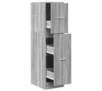 Apothecary Cabinet Grey Sonoma 30x41x118cm Engineered Wood 4 Drawer Slim Modern