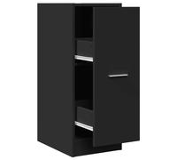 vidaXL Apothecary Cabinet Black 30x41x77.5 cm Engineered Wood
