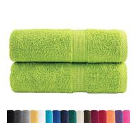 vidaXL Premium Guest Towels SOLUND 2 pcs Apple Green 30x50 cm 600 gsm UK