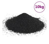 vidaXL Aquarium Sand, Basalt Gravel for Plant Growth, Slate Deter Weed for Garden Plant Topping, Aquarium Gravel Chippings Stone, 10 kg Black