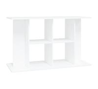 vidaXL Aquarium Stand, 100x40x60 cm, Engineered Wood, White, Fish Tank Stand with Storage, 3-Tier Cabinet, Multi-purpose