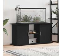 vidaXL Aquarium Stand/Black Oak Fish Tank Cabinet - Engineered Wood Storage - 121x41x58 cm