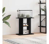 vidaXL Aquarium Stand Black Oak 60x30x60 cm Engineered Wood