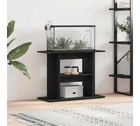 vidaXL Aquarium Stand Black Oak 80x35x60 cm Engineered Wood