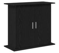 vidaXL Aquarium Stand Black Oak 81x36x73 cm Engineered Wood