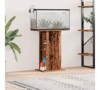 vidaXL aquarium stand/cabinet-old wood finish-storage tiers