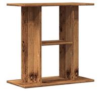 vidaXL Aquarium Stand Old Wood - Engineered Wood, 60x30x60 cm, 3-tier storage, Brown