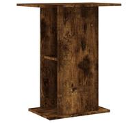 vidaXL Aquarium Stand Smoked Oak 60.5x36x72.5 cm Engineered Wood with Storage