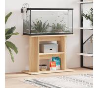 vidaXL Engineered Wood Aquarium Stand in Sonoma Oak - Stylish 3-Tier Fish Tank Support with Storage